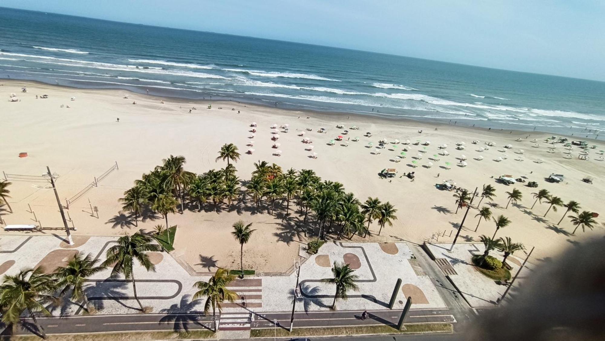 Apartamento De Frente E Com Vista Para O Mar Praia Grande (Santos) Exterior foto